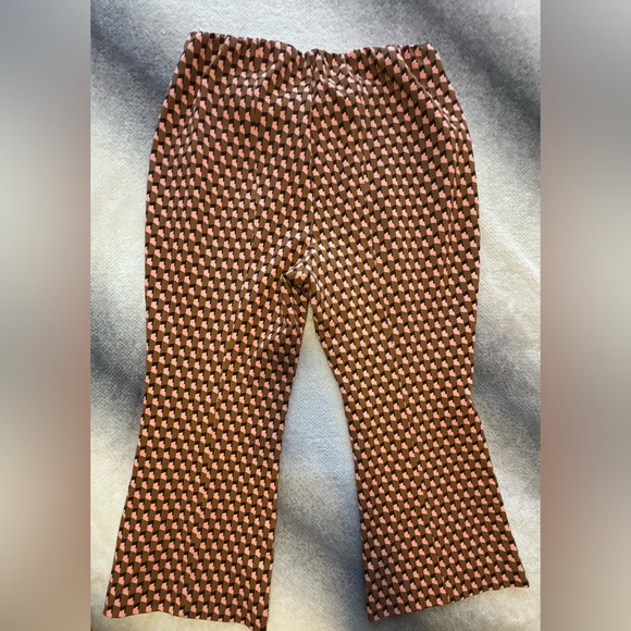 (B3) Maeve The Margot Brown Pink Anthropologie Free Kick-Flare Cropped Pants 1X - Picture 12 of 12